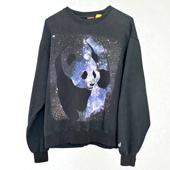 Enjoi Cosmos Panda Sweatshirt Official Skateboard Galaxy Celestial Med 45” Vtg - Picture 1 of 8